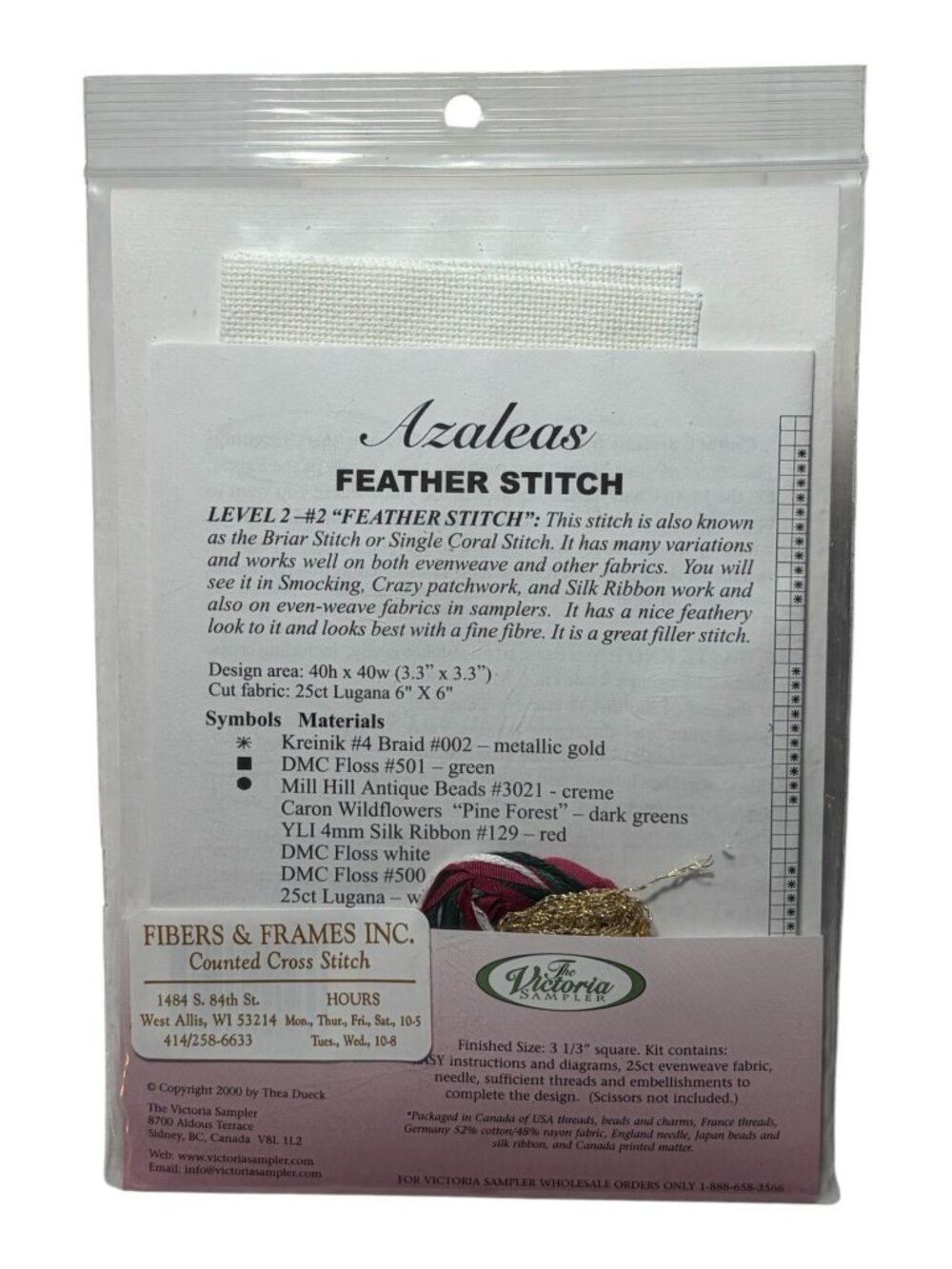 Beyond Cross Stitch Learning Collection Feather Stitch Level Two Kit NOS 2000 - Picture 2 of 2